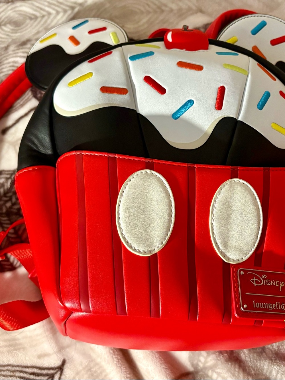 Loungefly Red, White, Black Mickey Sprinkles Mini Backpack